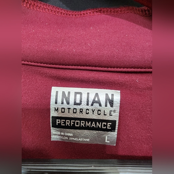 INDIAN MOTORCYCLE SLEEVE PRINTED ATHLETE QUARTER ZIP - PORT MEN'S L - Picture 5 of 5